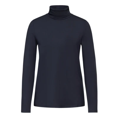Abbildung von Street One Rollkragen Langarmshirt, Damen, Größe: 36, Blau