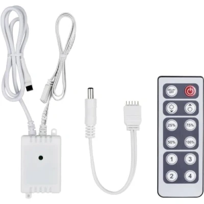 Abbildung von Paulmann 70683 MaxLED Dimm/Schalt Controller für LED Strip Steuerung einfarbige Stripes inkl. IR Fernbedienung max. 144W