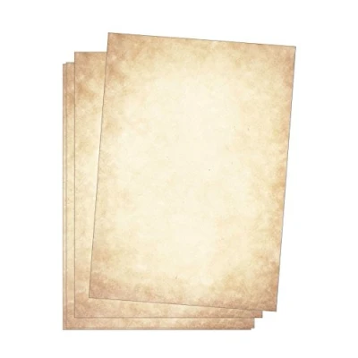 Abbildung von Edition Seidel Premium Briefpapier Vintage Altes Papier 25 Blatt DIN A4 120g/qm Motivbriefpapier Mittelalterliches Bastelpapier Urkunde Urkundenpapier Optik ähnlich Pergamentpapier