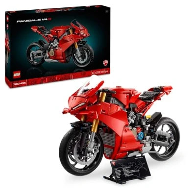 Abbildung von LEGO Technic Ducati Panigale V4 S Motorrad, baubares Motorradmodell, Bausets für Erwachsene, Männer und Frauen, ab 18 Jahren, Geschenkidee Fans von Motorrädern 42202