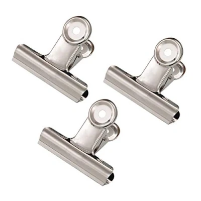 Abbildung von Große Metall Scharnier Clips, Coideal 20 Stück 2 Zoll Silber Bulldogge Büroklammer Klemme, Geld Datei Binder Clips für Bilder, Fotos, Home Büromöbel und Bürobedarf (50mm)