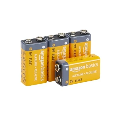 Abbildung von Amazon Basics Everyday Alkalisch batterien, 4 Stück (9V/6LR61) (Aussehen kann variieren)