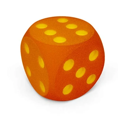 Abbildung von Volley Schaumstoffwürfel Gross 16 cm Orange Schaumstoff Würfel Groß XXL Großer Softwürfel Made in Germany