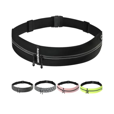 Abbildung von MOCOCITO Laufgürtel für Handy, Lauftasche, Hüfttasche Jogging, Sport Jogging Gürtel, Running Belt, Fitnessgürtel, Handytasche, Geeignet Mobiltelefone verschiedener Modelle und Größen(Schwarz)