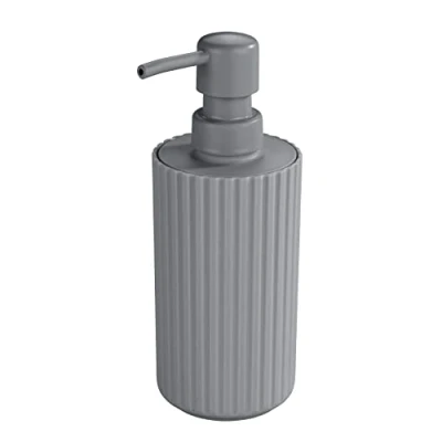 Abbildung von Allstar Seifenspender Minas Grau Flüssigseifen Spender, Spülmittel Spender Fassungsvermögen: 0.28 l, Polypropylen, 7 x 18 cm,