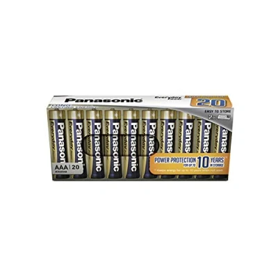 Abbildung von Panasonic AAA Batterien EVERYDAY POWER, 20er Pack Alkaline Batterie, AAA, Micro, LR03,1,5V, 100% Karton, plastikfreie Verpackung, für zuverlässige Energie im täglichen Gebrauch