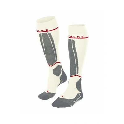 Abbildung von FALKE Damen Skisocken SK4 Energizing Light W KH Wolle mit Kompression 1 Paar, Weiß (Off White 2040), 37 38