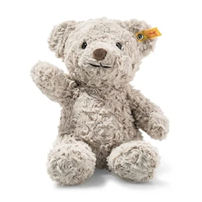 Abbildung von Steiff Soft Cuddly Friends Honey Teddybär hellgrau 28 cm, Teddy aus flauschigem Plüsch, Grau