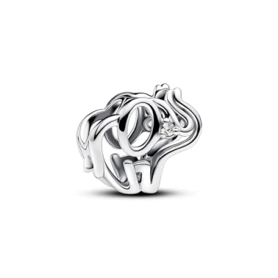 Abbildung von PANDORA Moments Offen gearbeitetes Elefanten Charm aus Sterling Silber mit Zirkonia, Kompatibel Armbändern, 793345C01
