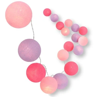Abbildung von CREATIVECOTTON LED Lichterkette mit Cotton Balls inkl. Timer und Dimmer (Wonderland, 20 Kugeln)