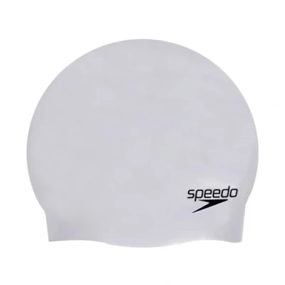 Abbildung von Speedo Unisex Mütze Plain Moulded Silicone Cap Badekappe, Grau, Einheitsgröße, 8 709849086