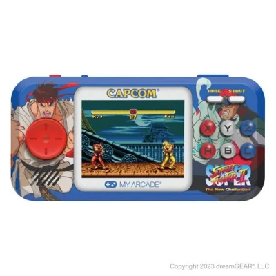 Abbildung von My Arcade Super Street Fighter II Pocket Player Pro tragbares Gaming System (2 Spiele in 1) Mehrfarbig