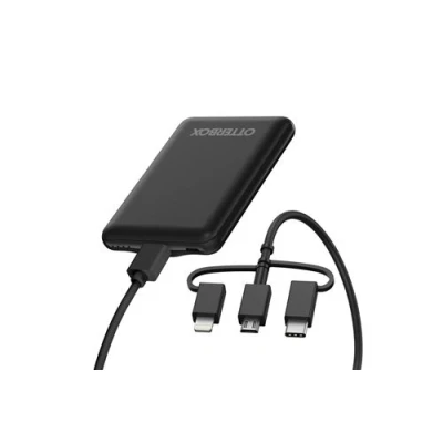 Abbildung von OtterBox Ladeset, 5,000 mAh Mobiles Ladegerät mit 3 in 1 Ladekabel Schwarz, 78 80838