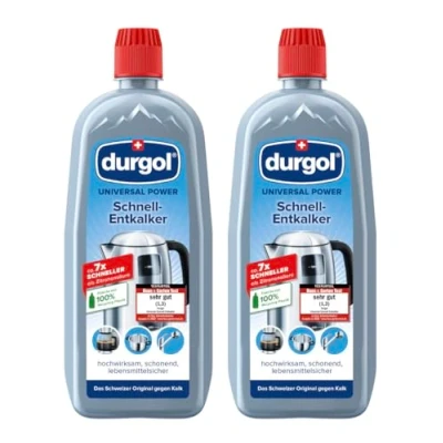 Abbildung von durgol Universal Schnell Entkalker für Küchengeräte (2x750ml) Wasserkocher, Wasserhahn, Töpfe, Spülkasten, Waschmaschinen, Dampfgarer etc. Anti Kalklöser flüssig Flüssigentkalker