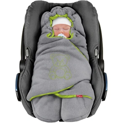 Abbildung von BYBOOM Baby Einschlagdecke für Babyschale, OEKO TEX, Universal Winter Decke/Kuscheldecke/Fußsack Kindersitz, Kinderwagen oder Buggy, flauschig, kuschelig warm, gemütlich und sehr weich