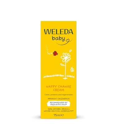 Abbildung von WELEDA Bio Baby Calendula Wundschutzcreme 75ml Naturkosmetik Wundsalbe / Babycreme für den Schutz empfindlicher Haut im Windelbereich. Hilft bei Rötungen, gereizter und Wundsein