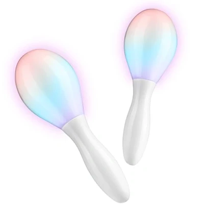 Abbildung von KreativeKraft leuchtende Maracas, LED Sensorik Spielzeug für Kinder oder Festival &amp; Party Zubehör
