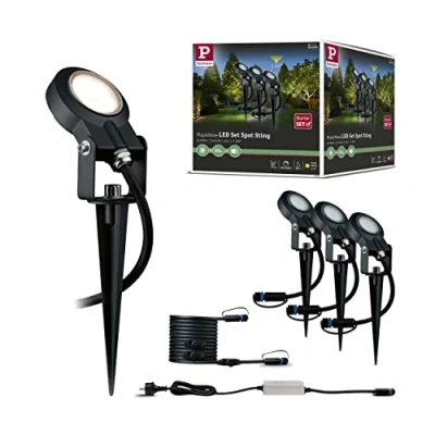 Abbildung von Paulmann Leuchten 93696 Outdoor Plug &amp; Shine 3er Set Spot Sting Basisset IP67 3000K 3 x 6W