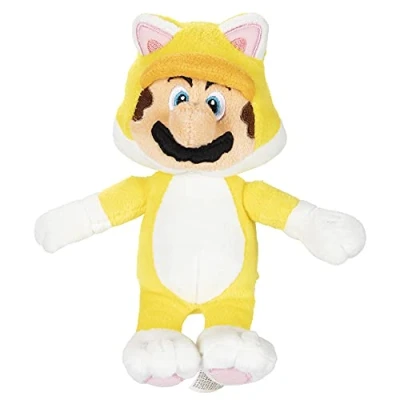 Abbildung von Nintendo SUPER Mario Plüsch, 18 cm im gelben Katzenkostüm