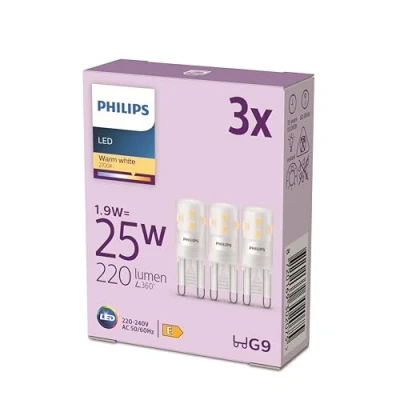 Abbildung von Philips Classic LED G9 Lampe, 25W, matt, warmweiß, nicht dimmbar, 3er Pack