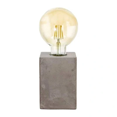 Abbildung von EGLO Tischlampe Prestwick, 1 flammige Tischleuchte Vintage, Industrial, Retro, Nachttischlampe aus Beton, Lampe mit Schalter, E27 Fassung