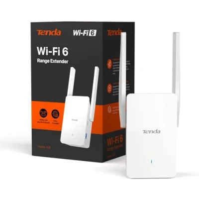 Abbildung von Tenda WLAN Verstärker Repeater WiFi Extender A23 (AX1500 Dualband 5GHz:1201Mbps+2,4GHz:300Mbps) 2 * 5dBi Antennen, Gigabit Port, AP Modus, MU MIMO, WPA3, IPv6, LED, Kompatibel zu Allen Routern