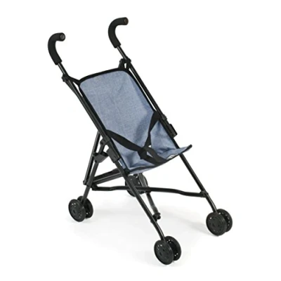 Abbildung von Bayer Chic 2000 Puppenbuggy Roma, Puppenwagen, Mini Buggy, 50 x 29 57 cm, Jeans Blau
