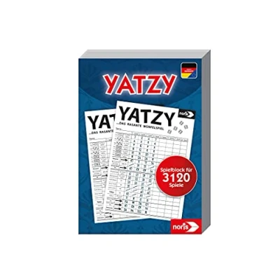 Abbildung von Noris 606194305 Yatzy Spielblock im Format 10,2 x 14,4 cm, Yatzyblock für 3.120, 2 Spieler Alter ab 6 Jahren