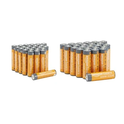 Abbildung von Amazon Basics Leistungsstarke Alkalisch AA und AAA Batterien im Vorteilspack, 24 Batterien, Combo Packung: AAA, 48er Pack
