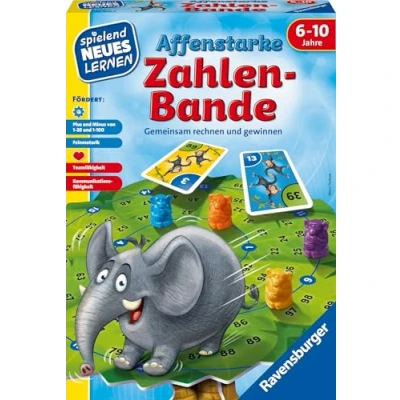 Abbildung von Ravensburger 24973 Affenstarke Zahlen Bande Spielen und Lernen für Kinder, Spiel Kinder von 6 10 Jahren, Spielend Neues 1 Spieler