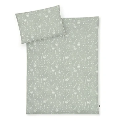 Abbildung von Julius Zöllner Kinderbettwäsche 100% Organic Baumwolle, Standard 100 by OEKO TEX, made in Germany, Gr. 100x135 + 40x60 cm, Wildflower