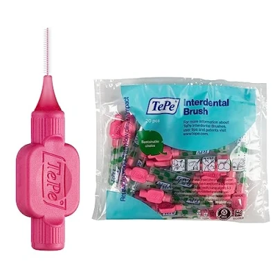 Abbildung von TePe Interdental Brush, Original, Pink, 0.4 mm/ISO 0, 20pcs, plaque removal, efficient clean between the teeth, tooth floss, for narrow gaps