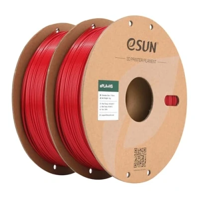 Abbildung von eSUN PLA+ Filament 1.75mm, PLA+HS Hochgeschwindigkeitsdruck 3D Drucker Maßgenauigkeit +/ 0.03mm, 1KG Spule (2.2 LBS) Speedy PLA Plus (Feuerwehrrot 2KG, 2KG)