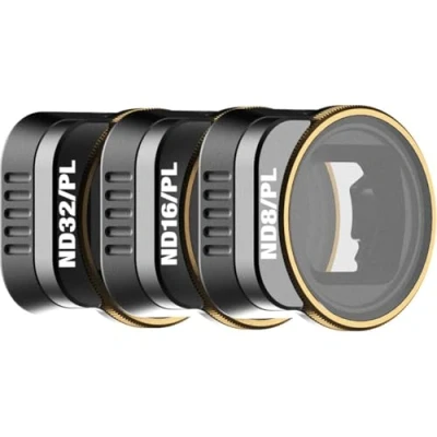 Abbildung von PolarPro DJI Mini 3 Pro Vivid ND8/PL + ND16/PL ND32/PL (3 Pack) Ultra Lightweight Aluminum Precisely Engineered horizontal and Vertical Shooting Modes Color Neutrality