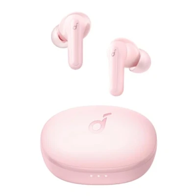 Abbildung von soundcore by Anker P2 Mini True Wireless Earbuds In Ear Kopfhörer, 10mm Audiotreiber, intensiver Bass, EQ, Bluetooth 5.2, 32 Std Akku, Aufladen mit USB C, minimalistisches Design(Rosa)…
