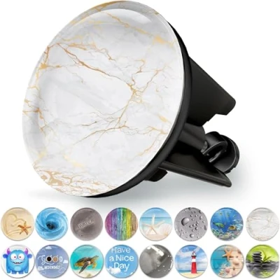 Abbildung von M. ROSENFELD HOME Universal Waschbeckenstöpsel 40mm mit Motivder Marmor Chrom Abflussstopfen aus Messing, Gummi für Waschbecken im Bad und Bidets Excenterstopfen