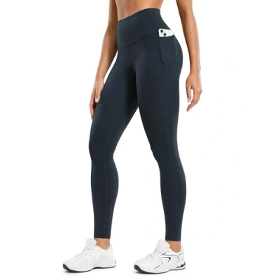 Abbildung von CRZ Yoga Butterluxe Damen High Waist Sport Leggings Blickdicht Soft Hosen Gym Workout Leggins mit Taschen 71cm Echte Marine 44