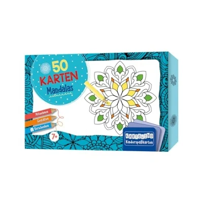 Abbildung von 50 Karten zum Ausmalen Mandalas: Mitnehmen, gestalten, verschenken (KARTOLINO Kinderspaßkarten)