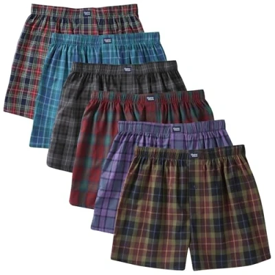 Abbildung von Charles Wilson 6er Packung Gewebte Boxershorts (M, Tartan Check 88)