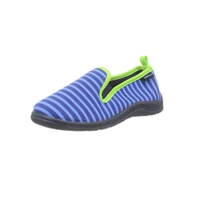 Abbildung von Playshoes Ringel, Unisex Kinder Niedrige Hausschuhe, Blau (Blau/Grün 791), 26/27 EU (9 Child UK)