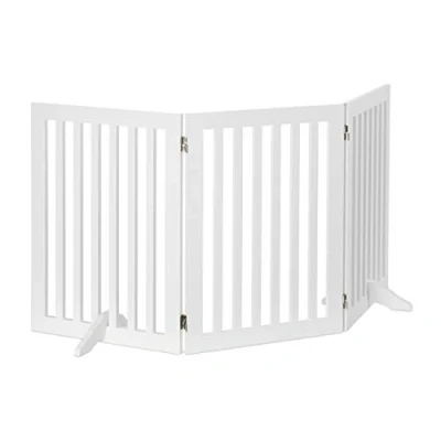 Abbildung von Relaxdays Absperrgitter, verstellbares Schutzgitter für Hunde, Kinder Kamin &amp; Ofen, MDF, 70x154 cm, weiß