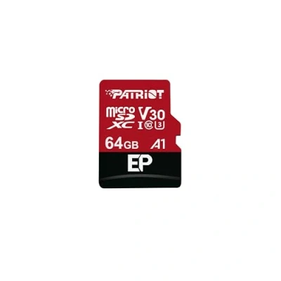 Abbildung von Patriot Memory PEF64GEP31MCX 64 GB EP A1 V30 microSD Karte SDXC für Android Handys und Tablets / 4K Videoaufnahmen