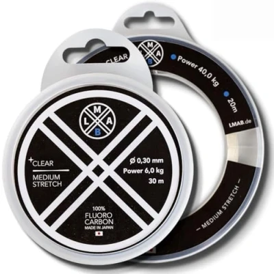 Abbildung von Fluorocarbon Vorfach LMAB 100 Pro Made in Japan, Schnur, Angel Schnur für Hecht, Zander &amp; Barsch, von 0,15 bis 1mm erhältlich, 30 m und 20 m, Zanderangeln (0,28 mm 5,4 kg Meter)