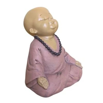 Abbildung von Zen&#039;Light SB2 Buddha Figur Baby Dekoration Zen und Feng Shui, für eine entspannende Atmosphäre, Geschenkidee, Glücksbringer, Höhe: 14 cm, Farbe: Beige Altrosa, Zen&#039;Light, Harz, Pink