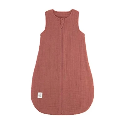Abbildung von LÄSSIG Baby Sommerschlafsack ohne Ärmel Muslin Baumwolle GOTS zertifiziert unisex/Muslin Sleeping Bag rosewood, Größe 74/80 7 12 Monate
