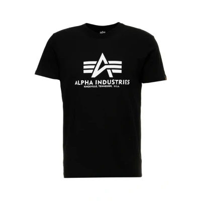 Abbildung von Alpha Industries Tshirt print, Herren, Größe: Small, Schwarz