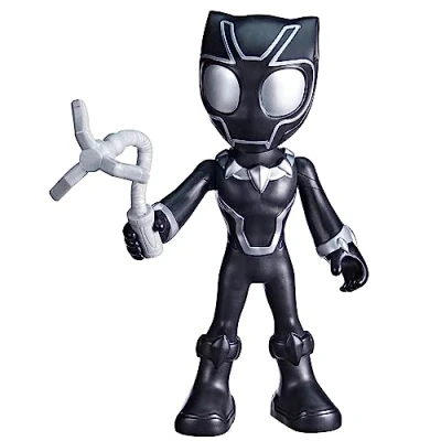 Abbildung von SPIDEY AND HIS AMAZING FRIENDS Marvel supergroße Black Panther Action Figur, Superhelden Spielzeug für Vorschulkinder