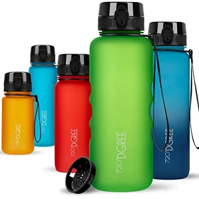 Abbildung von 720DGREE Trinkflasche 1,5 Liter “uberBottle“ softTouch +Sieb BPA Frei XL Wasserflasche für Gym, Fitnessstudio, Workout, Fitness, Sport, Outdoor Große Sportflasche aus Tritan Leicht, Stoßfest