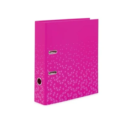 Abbildung von HERMA Ordner A4 Farbe Pink, 7 cm breit, Kinder Ringordner mit Muster, einfarbiger Aktenordner glänzender Veredelung und Innendruck für Jungen Mädchen