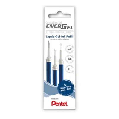 Abbildung von Pentel EnerGel LR7 Nachfüllmine für 0.7 mm Gelschreiber, blau (3 Stück)